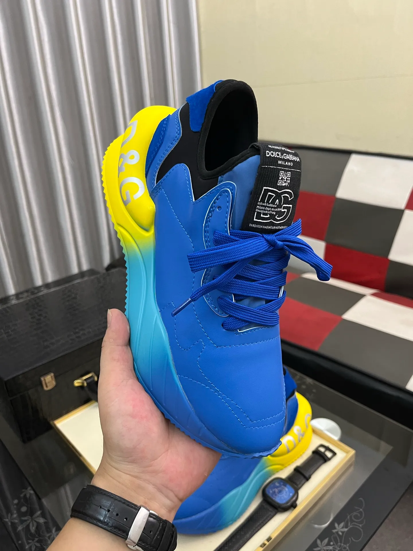 Men's shoes 💰540⌚️⌚️【DG～】Couple casual shoes 2025z cabinet simultaneous sale 🔶Size: 35-46#️⃣The upper is made of multi-material splicing ➕Mesh lining, comfortable and breathable, sole: original comfortable and wear-resistant outsole, ⚠️The real thing📱Photographed🎬The real thing is better📢📢📢